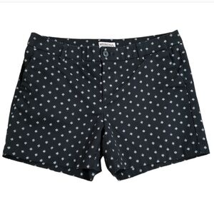 Merona Black & White Cotton Shorts